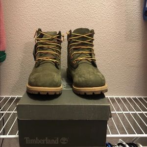 Green Timberland Boots